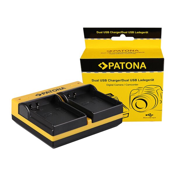 Patona Dual Ladegerät für Samsung BP1900 NX1 NX-1 inkl. Micro-USB Kabel 