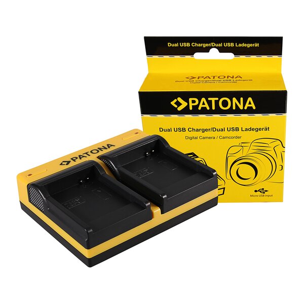Patona Dual Ladegerät für Samsung SLB-07A TL TL100 TL210 TL220 TL225 TL90 SLB-07A PL150 inkl. Micro-U 
