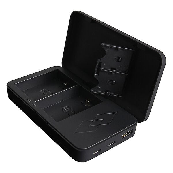 Patona Dual Ladegerät with Powerbank Funktion and memory card storage für Canon LP-E6 