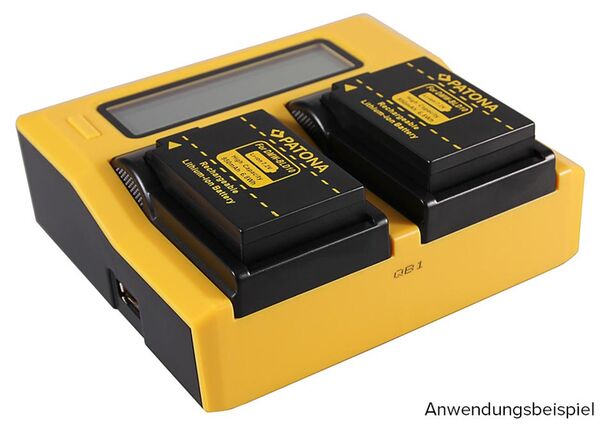 Patona Dual LCD USB Ladegerät für Canon  BLD10E
