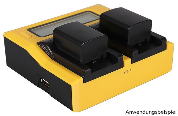 Patona Dual LCD USB Ladegerät für Canon  BP808 BP-808 BP819 BP-819 BP820 BP-820