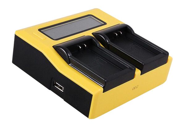 Patona Dual LCD USB Ladegerät für Canon  LP-E10