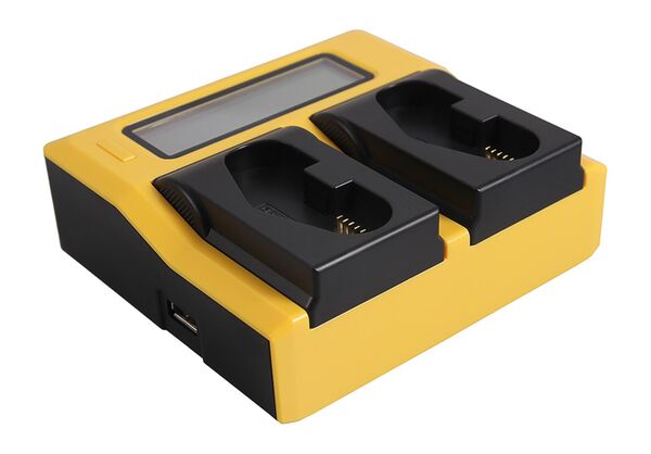 Patona Dual LCD USB Ladegerät für Canon  LP-E4 LP-E19