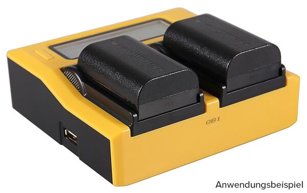 Patona Dual LCD USB Ladegerät für Canon  LPE6 LP-E6