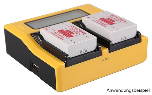 Patona Dual LCD USB Ladegerät für Canon  LPE8 LP-E8