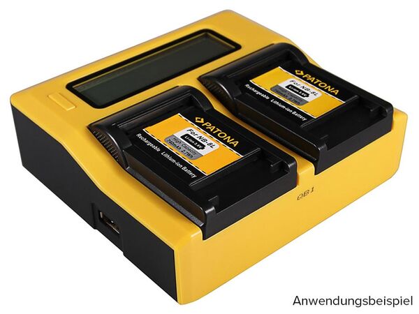 Patona Dual LCD USB Ladegerät für Canon  NB-8L