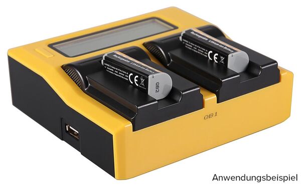 Patona Dual LCD USB Ladegerät für Canon  NB-9L