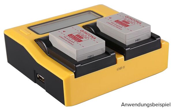 Patona Dual LCD USB Ladegerät für Canon  NB10L