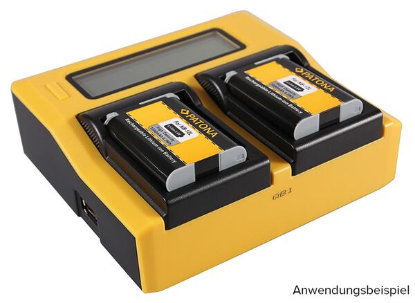 Patona Dual LCD USB Ladegerät für Canon  NB12L NB13L