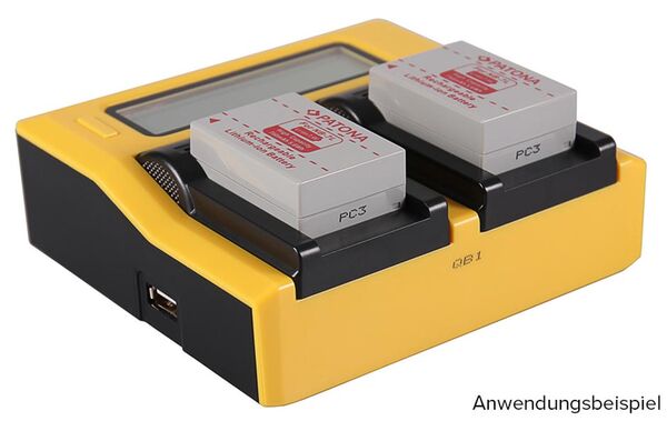 Patona Dual LCD USB Ladegerät für Canon  NB7L NB-7L