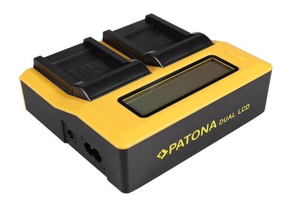 Patona Dual LCD USB Ladegerät für Canon  SLB-10A