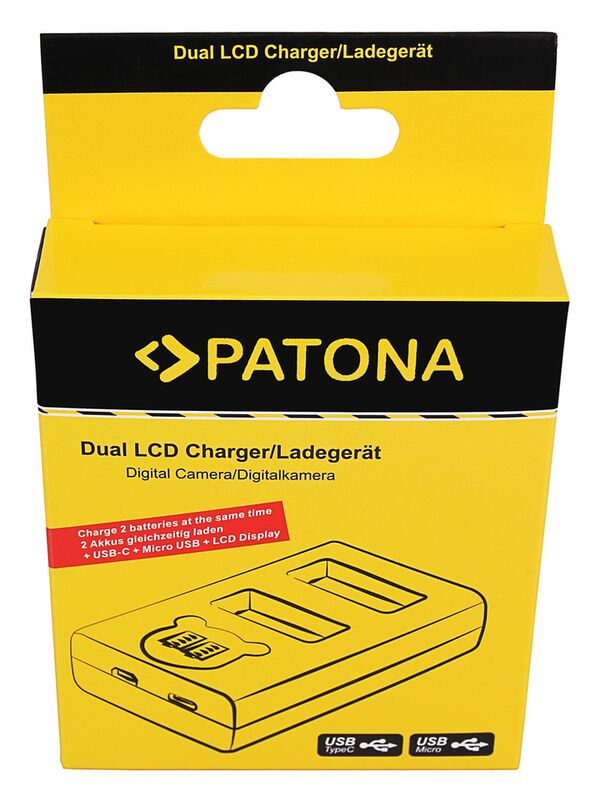Patona Dual LCD USB Ladegerät für Fuji  NP-W126
