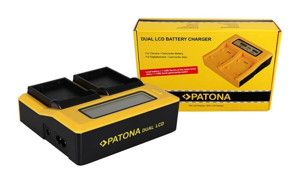 Patona Dual LCD USB Ladegerät für Nikon  ENEL15