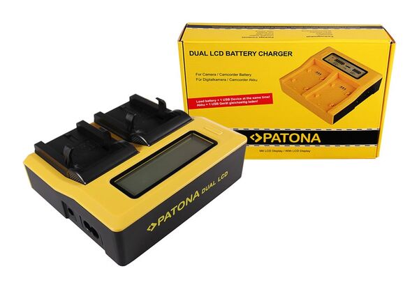 Patona Dual LCD USB Ladegerät für Nikon  ENEL1