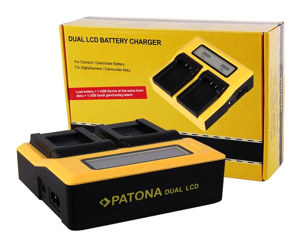 Patona Dual LCD USB Ladegerät für Nikon  ENEL21