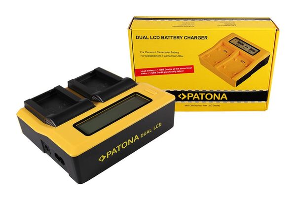Patona Dual LCD USB Ladegerät für Nikon  ENEL24