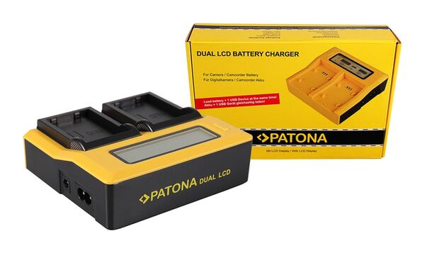 Patona Dual LCD USB Ladegerät für Nikon  ENEL9