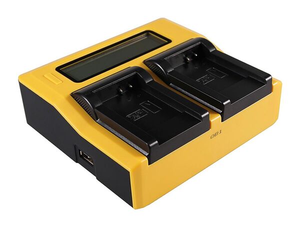 Patona Dual LCD USB Ladegerät für Olympus  Li-70B	     