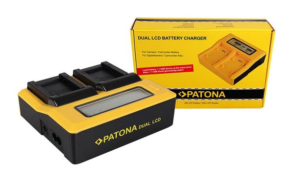 Patona Dual LCD USB Ladegerät für Panasonic  BP-DC9 
