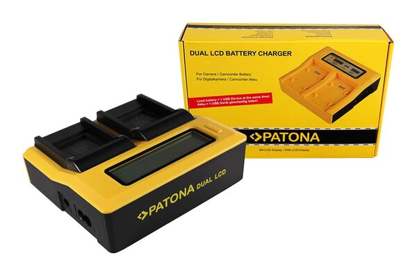 Patona Dual LCD USB Ladegerät für Panasonic  CGA-S007E