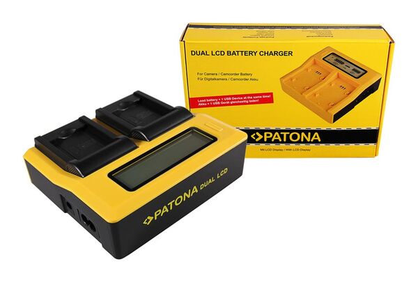 Patona Dual LCD USB Ladegerät für Panasonic  DMW-BCL7