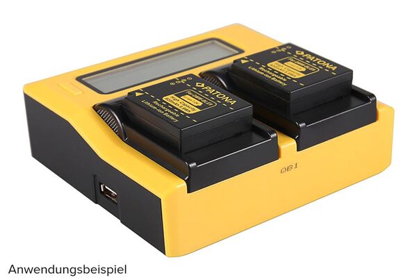 Patona Dual LCD USB Ladegerät für Panasonic  DMW-BLE9