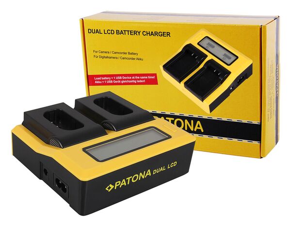 Patona Dual LCD USB Ladegerät für Panasonic  DMW-BLJ31