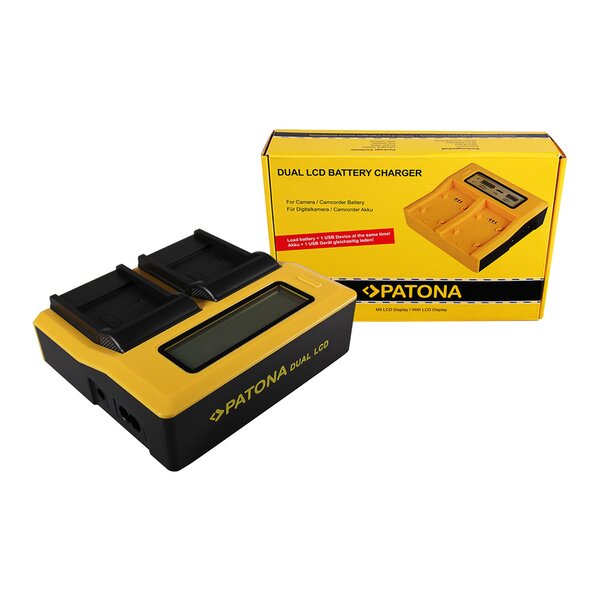 Patona Dual LCD USB Ladegerät für Casio  NP-40 DC P500 E520 E520+ E610 Casio NP-40 Cas