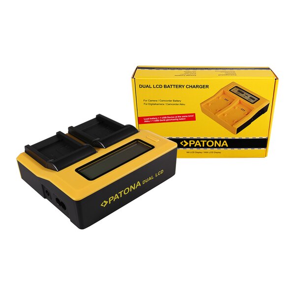 Patona Dual LCD USB Ladegerät für Fujifilm Fuji  NP-50