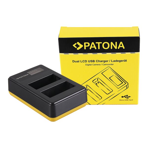Patona Dual LCD USB Ladegerät für Fujifilm Fuji NP-W126 