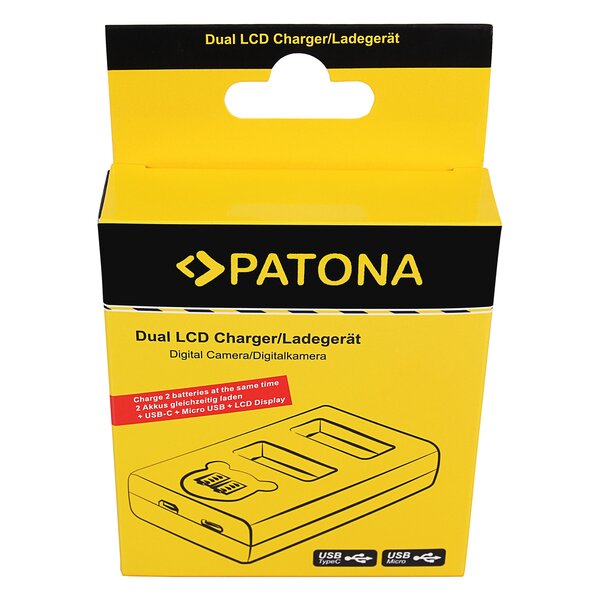 Patona Dual LCD USB Ladegerät für GoPro Max SPCC1B 