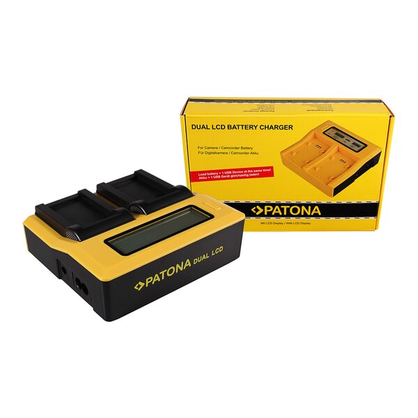 Patona Dual LCD USB Ladegerät für Konica Minolta Minolta NP-200 Dimage X Xg Xi Xt Xt Biz 