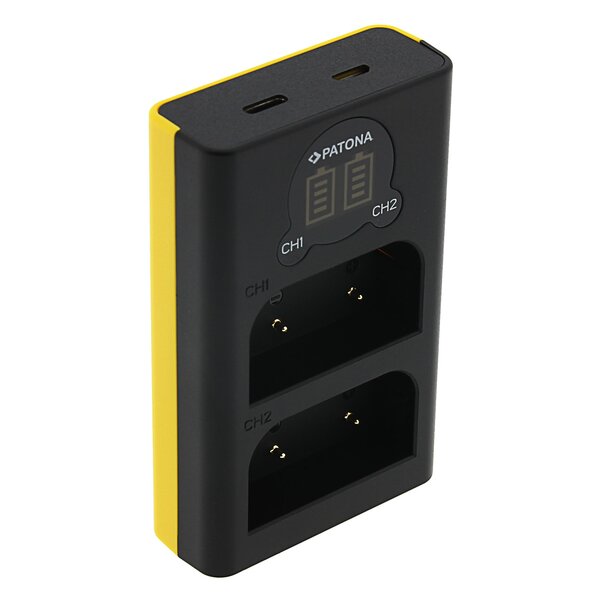 Patona Dual LCD USB Ladegerät für Olympus OM-1 BLX-1 