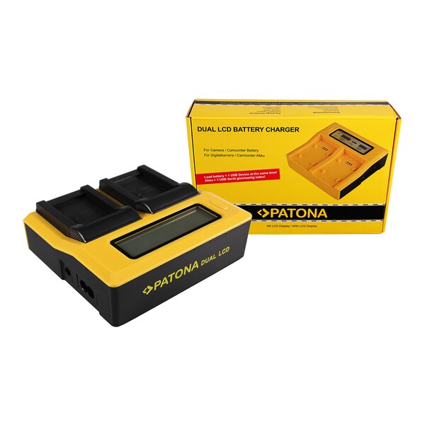 Patona Dual LCD USB Ladegerät für Oregon ICP103446 Scientific ATC9K 
