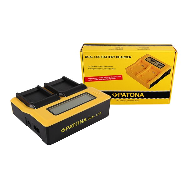 Patona Dual LCD USB Ladegerät für Samsung SLB-07A TL TL100 TL210 TL220 TL225 TL90 SLB-07A PL150 