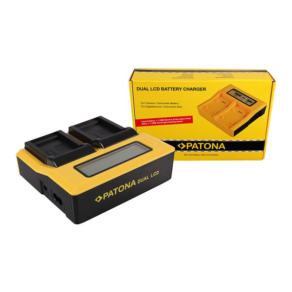 Patona Dual LCD USB Ladegerät für Samsung SLB-0837B IA-BH130C IA-BH130LB Digimax i85 L74 wide 