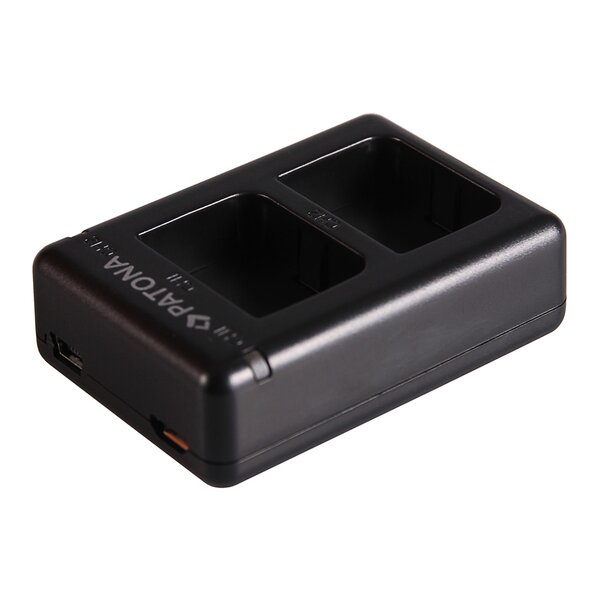 Patona Dual Schnell-Ladegerät für Garmin VIRB XE, GMICP902624 incl. Micro-USB cabel 