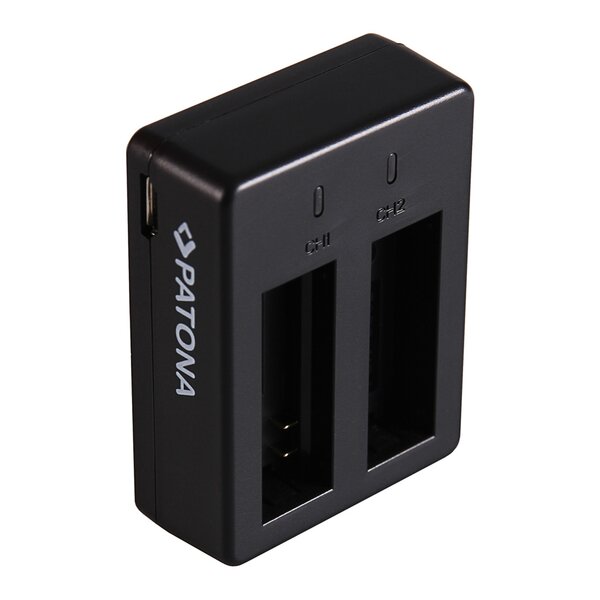 Patona Dual Schnell-Ladegerät für SJCAM SJ6 Legend Black SJ6000 incl. Micro-USB cabel 