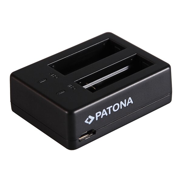 Patona Dual Schnell-Ladegerät für SJCAM SJ6 Legend Black SJ6000 incl. Micro-USB cabel 