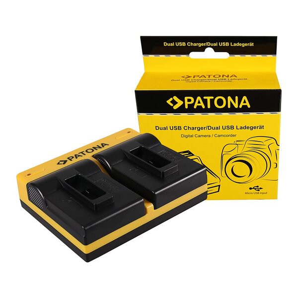 Patona Dual USB Ladegerät für GoPro Hero 5 / 6 / 7 / 8 