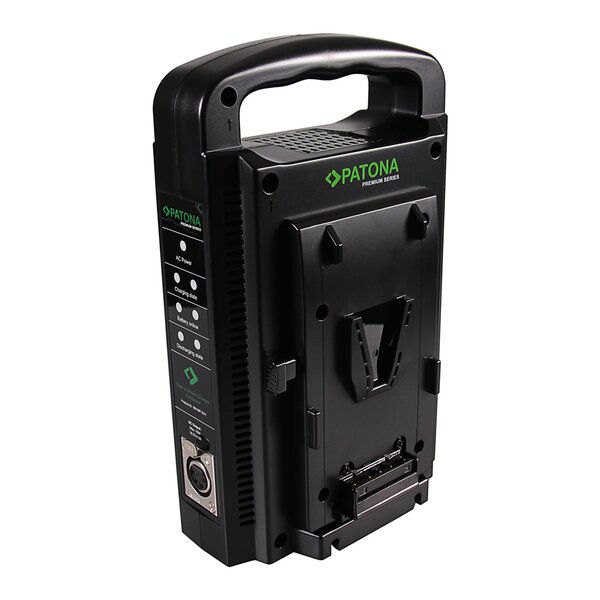 Patona Dual V-Mount Ladegerät für Sony BP-95W BP-GL65 BP-190WS incl. 4-Pin XLR Kabel 