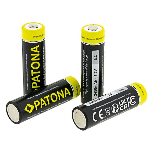 Patona Mignon Batteries: 4x Akku AA MIGNON LR6 2200mAh inkl box 