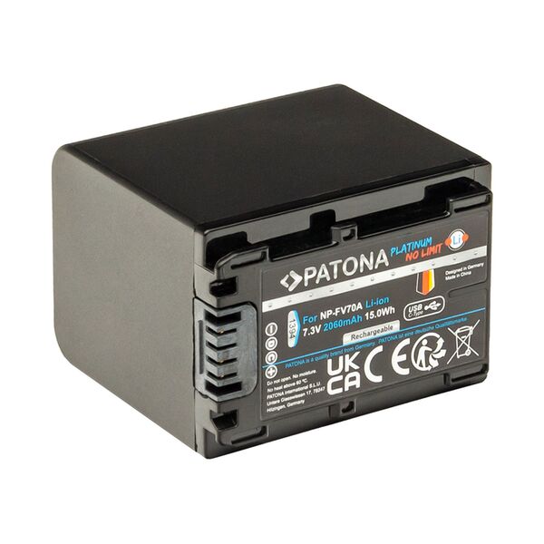 Patona Platinum Akku für Sony  NP-FV70A