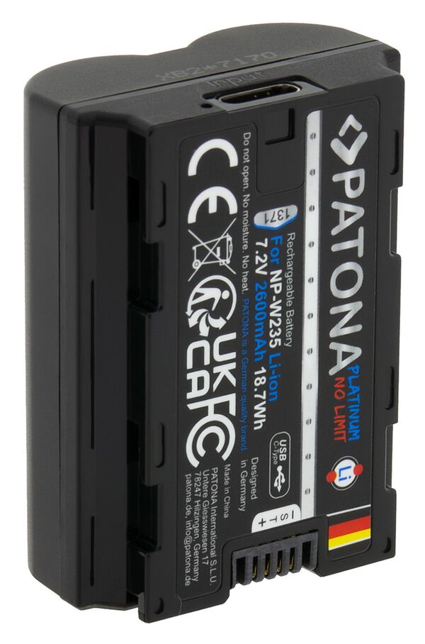 Patona Platinum Akku mit USB-C Input für Fuji  NP-W235