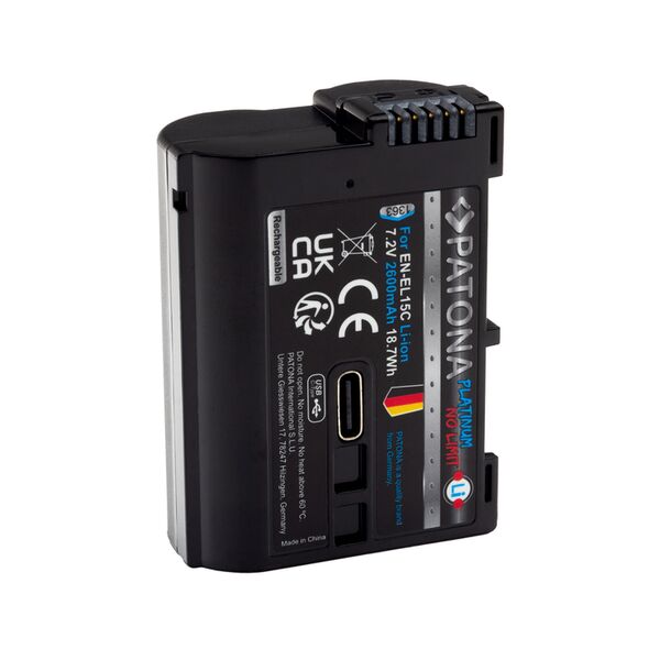 Patona Platinum Akku mit USB-C Input für Nikon  EN-EL15c