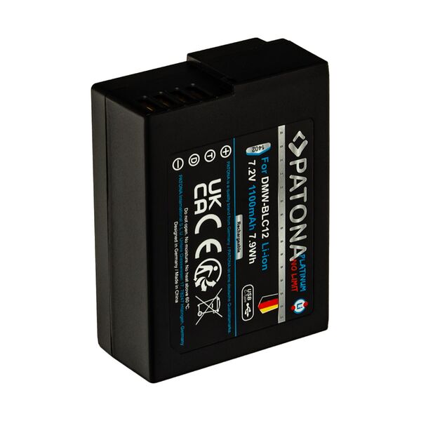 Patona Platinum Akku mit USB-C input für Panasonic  DMW-BLC12