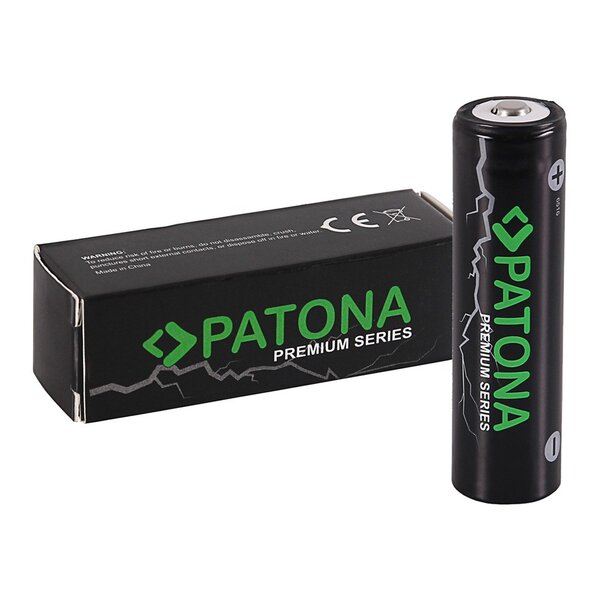 Patona Premium 18650 Cell 18650 Li-ion Akku unprotected sharp/button top 3,7V 3350mAh 