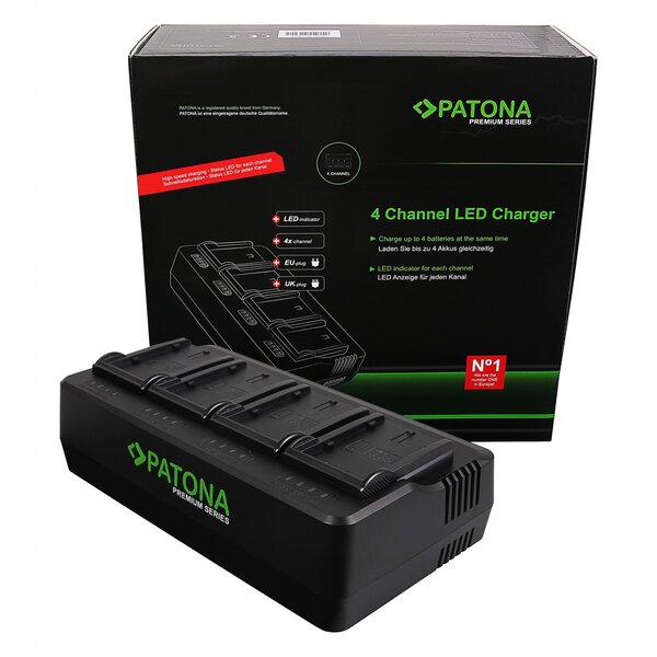 Patona Premium 4-fold Ladegerät für Panasonic  VW-VBD29