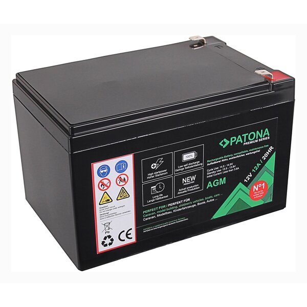 Patona Premium AGM LeadAkku 12V 12Ah 20HR 