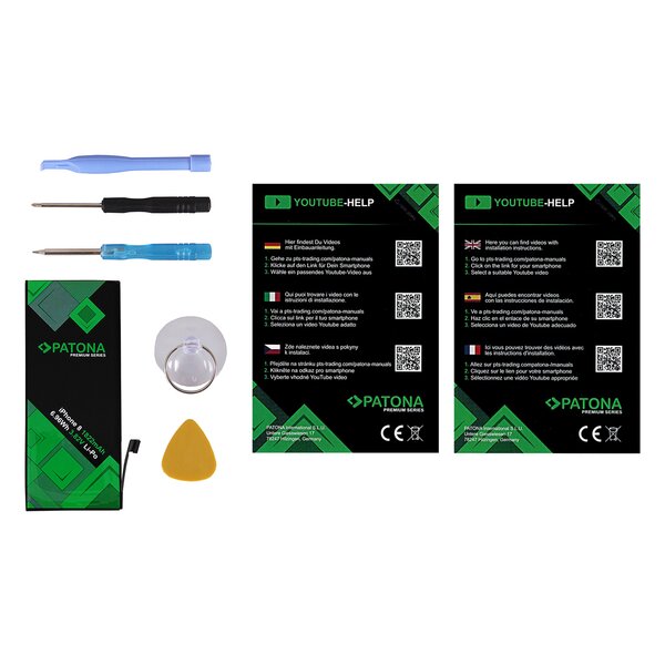 Patona Premium Akku für Apple iPhone 8 8G 616-00357 incl. tool set 
